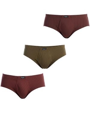 Abanderado Pack Of 3 Essential Printed Briefs With Opening A0090 - Brown