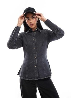 ONLY Fitted Denim Shirt - Black