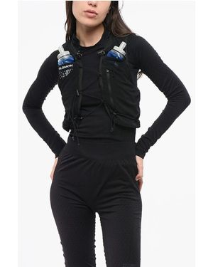 Maison Margiela Mm6 Salomon Stretch Mesh Vest Met Waterfleszakken In Zwart