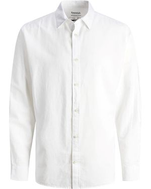 Jack & Jones And Regular Fit Long Sleeve Shirt - White