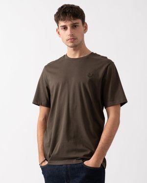 Lyle & Scott Tonal Eagle T-Shirt Size: L - Brown