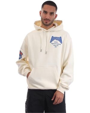 Avirex Oakland Hooded Neck Long Sleeve Sweatshirt - White
