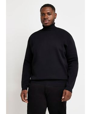 River Island Regular Fit Rolled Neck Jumper - Blue