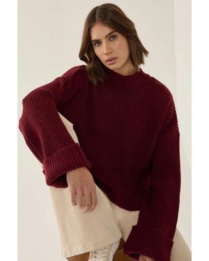 Hiccup Oversized Knit Jumper - Red