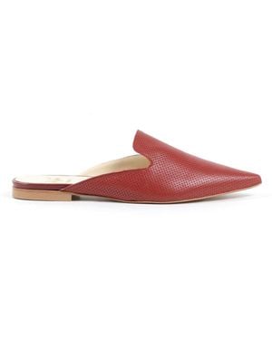 Versace 19.69 Abbigliamento Sportivo 19V69 Slide 4747 Sabot Traf Rosso Fragola Leather - Red