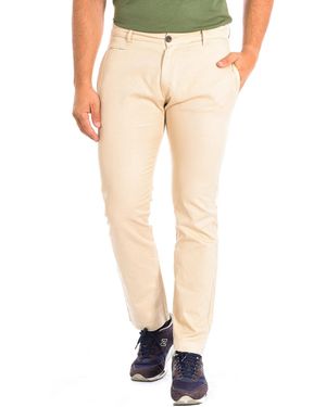 La Martina Long Trousers With Straight Cut And Hems Tmt014-Tl121 For - Natural