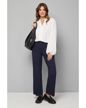 Wallis Smart Wide Leg Trousers - Blue