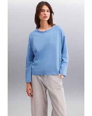 Grimelange Oversized Crew Neck T-Shirt - Blue