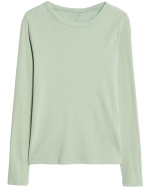 Secret Label Ribbed Long Sleeve Top - Green