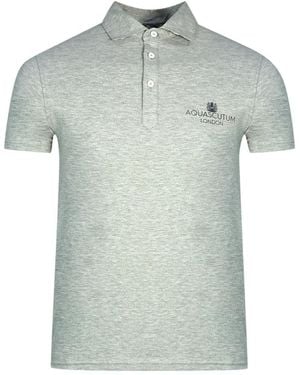 Aquascutum London Bold Logo Polo Shirt Cotton - Green