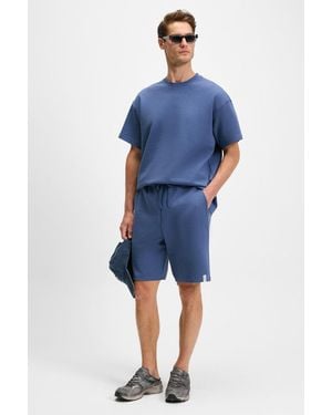 Grimelange Relaxed Straight Leg Sweat Shorts - Blue