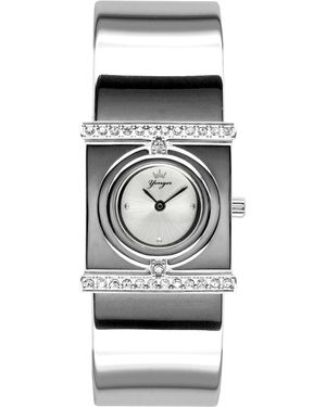 Yonger & Bresson And Bresson: Watch Dial With Diamonds On The Bezel Stainless Steel - Black