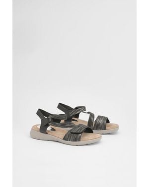 Good for the Sole Whitney Textile Comfort Flat Sandals - Black