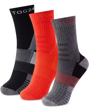 TOG24 Wels 3Pack Trek Socks - Red