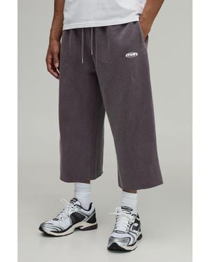BoohooMAN Longline Sport Jort - Grey