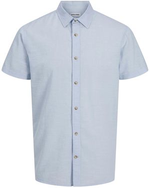 Jack & Jones Shirts Short Sleeve Button Down - Blue