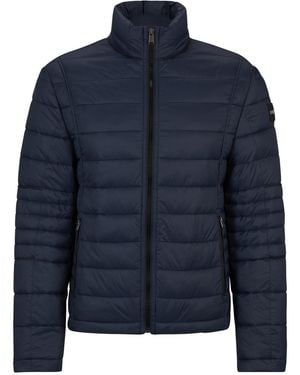 BOSS Solid Patterned Puffer Jacket - Blue