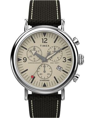 Timex Standard Chrono Watch Tw2V43800 Fabric - Black