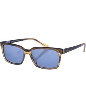 Zen Z408 Square Shape Acetate And Metal Sunglasses - Blue