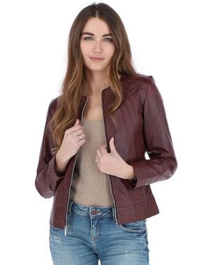 Ashwood Leather 'Aliona' Real Fashion Jacket Coat - Red