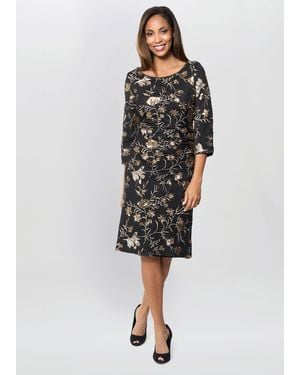Gina Bacconi Sue Sequin Embroidered Dress - Black