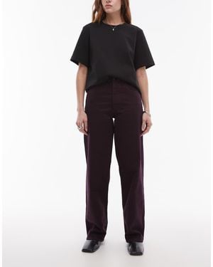 TOPSHOP Mid Rise Loose Fit Jean - Black