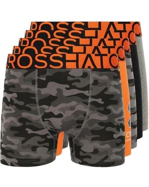 Crosshatch Endocamo Regular Boxer Shorts (Pack Of 5) - Grey