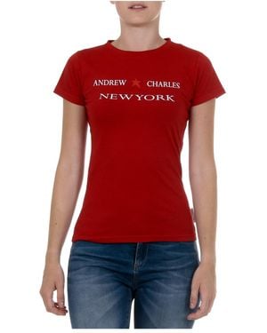 Andrew Charles by Andy Hilfiger T-Shirt Short Sleeves Round Neck Tarana - Red