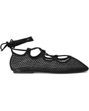 KG by Kurt Geiger Nina Tie Up Ballet Flats - Black