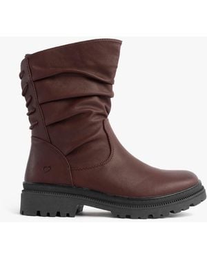 Heavenly Feet Gretel Boots Burgundy - Brown