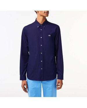 Lacoste Slim Fit Cotton Shirt - Blue