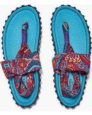 Gumbies Slingback Toe Post Sandals Vintage - Blue