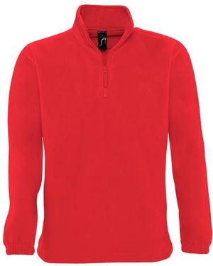 Sol's Ness Zip Neck Anti-Pill Fleece Top - Red