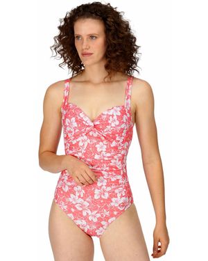 Regatta Sakari Tummy Control Swim Swimming One Piece Costume - Red