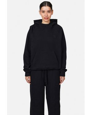 Good For Nothing Cropped Zip Hoodie - Blue