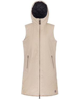 Museum Solid Patterned Hooded Gilet - Natural