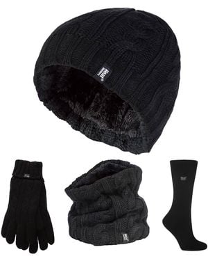 Heat Holders Ladies Thermal Winter Set - Black