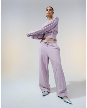 ASOS Co-Ord Oversized Barrel Leg Jogger With Seam Detail - White