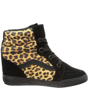 Vans Sk-8 Hi Wedge Vrouwenschoenen Zwart - Bruin