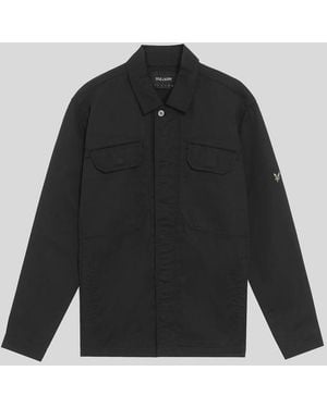 Lyle & Scott Multi Pocket Full Zip Overshirt - Black