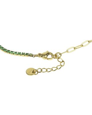 The Jewellery Stockroom Plated Pvd Waterproof Stainless Steel Chain & Tennis Bracelet - Metallic