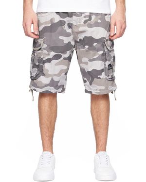 Crosshatch Jimster Cargo Shorts - Grey
