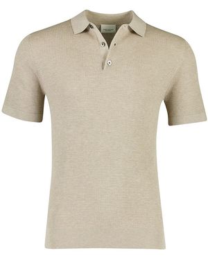 Profuomo Poloshirt Met Structuur - Naturel