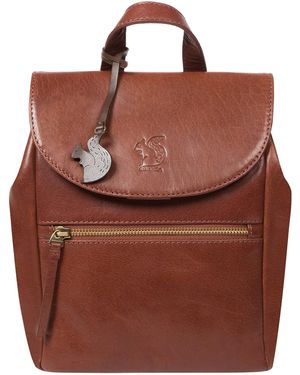 Conkca 'Simone' Conker Leather Backpack - Brown