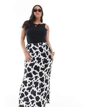 Renee Studio Plus Exclusive Satin Maxi Skirt - Black