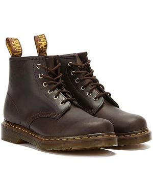 Dr. Martens 101 Ys Crazy Horse Boots - Brown