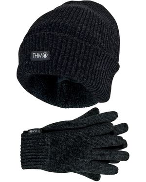 THMO Ladies Thinsulate Hat And Gloves Set - Black