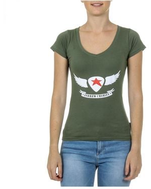 Andrew Charles by Andy Hilfiger T-Shirt Short Sleeves V-Neck Tapiwa - Green