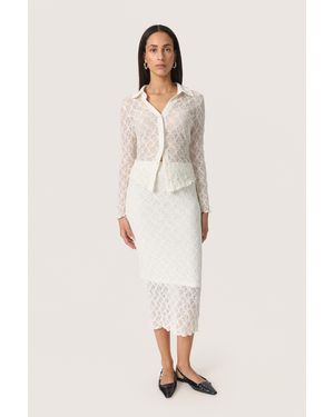 Soaked In Luxury Rok Slim Fit Whisper White - Naturel