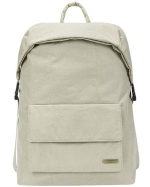 Smith & Canova Flapover Nylon Backpack - White
